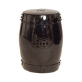 Black Large Drum Stool D861138