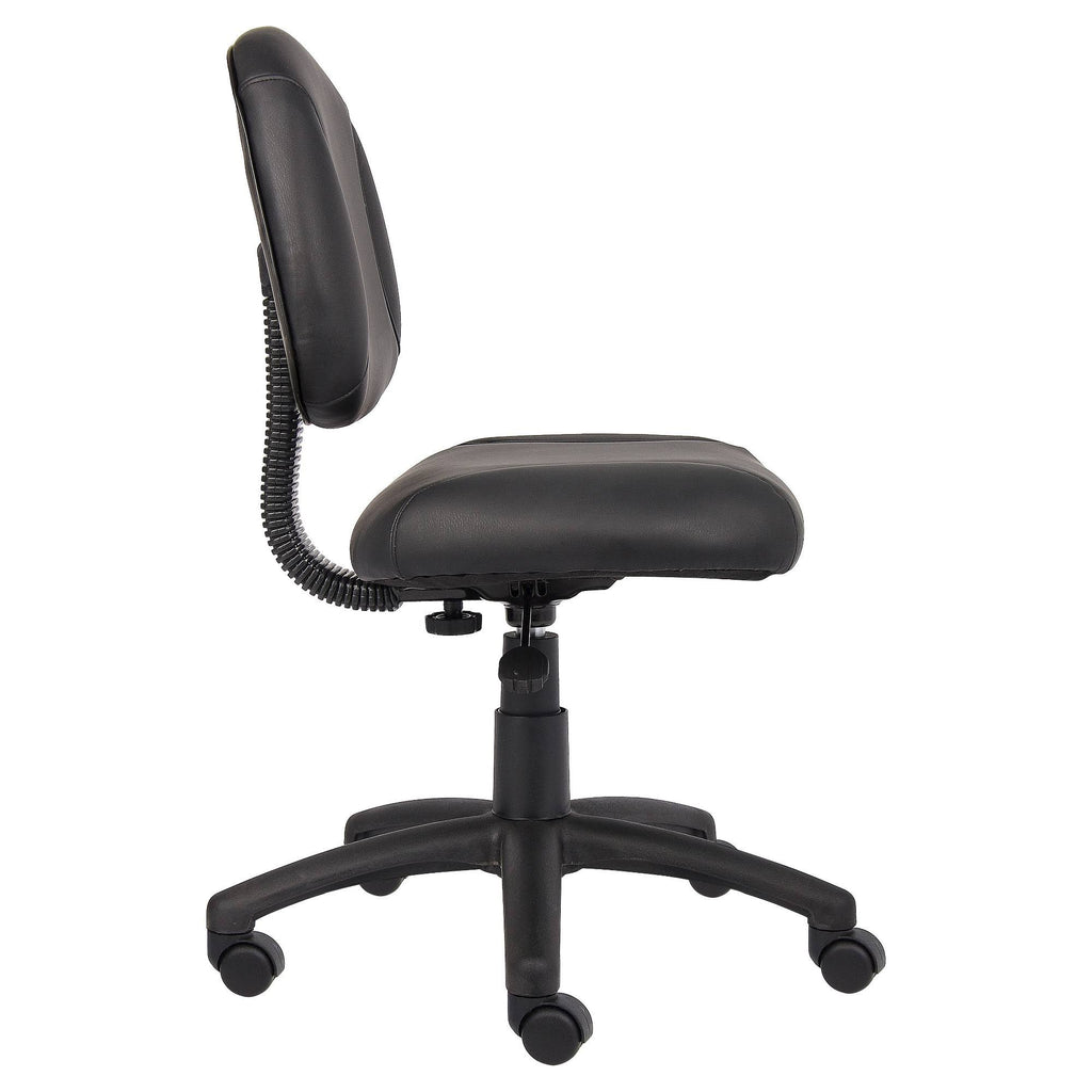 Black Leather Task Chair E73207