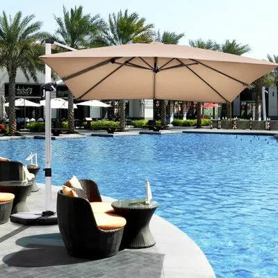 Tan Square Cantilever Umbrella W2608