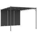 Garden Gazebo with Side Curtain Anthracite C9297