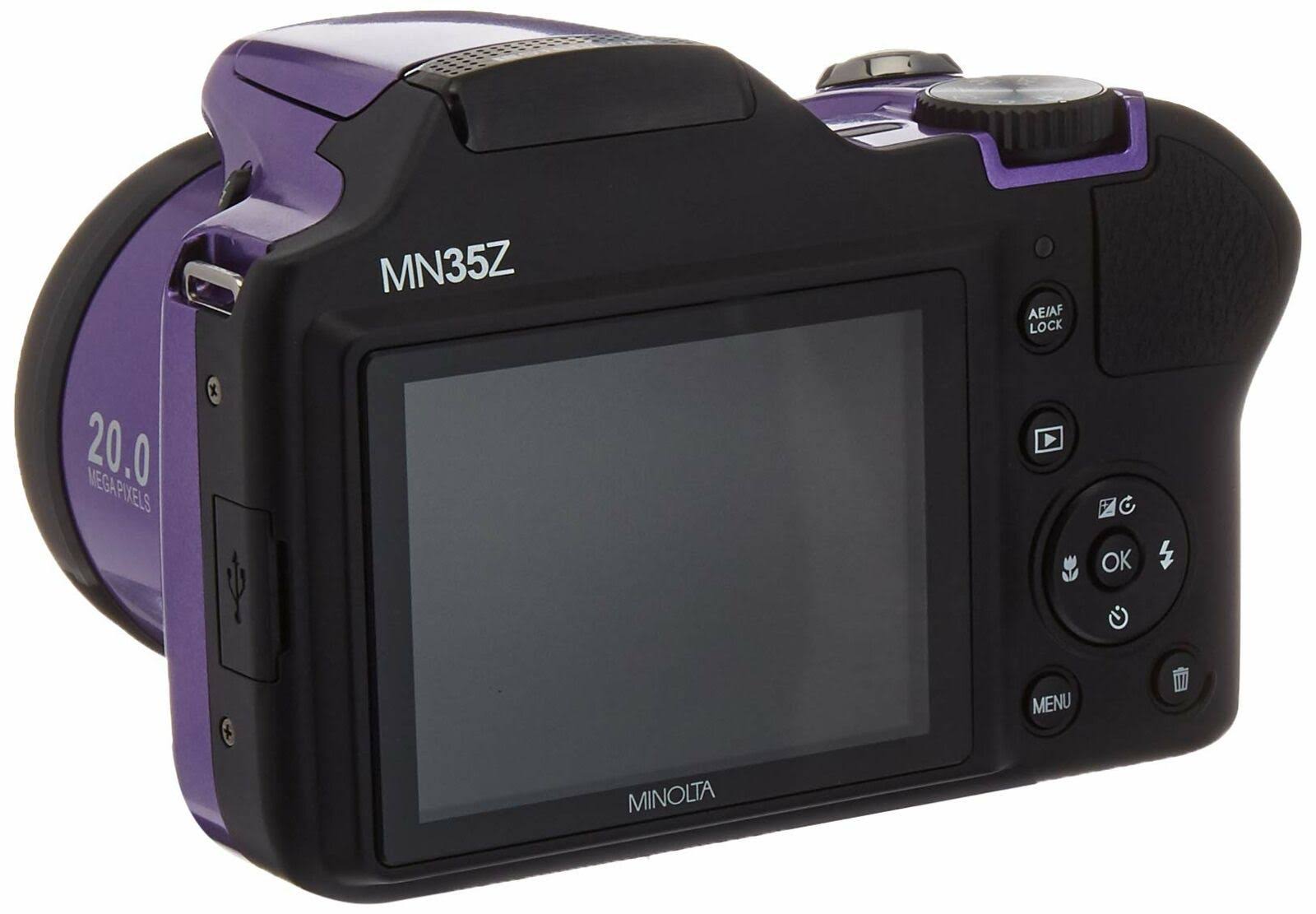 Purple 20.0-Megapixel 35x Zoom Bridge Camera T565