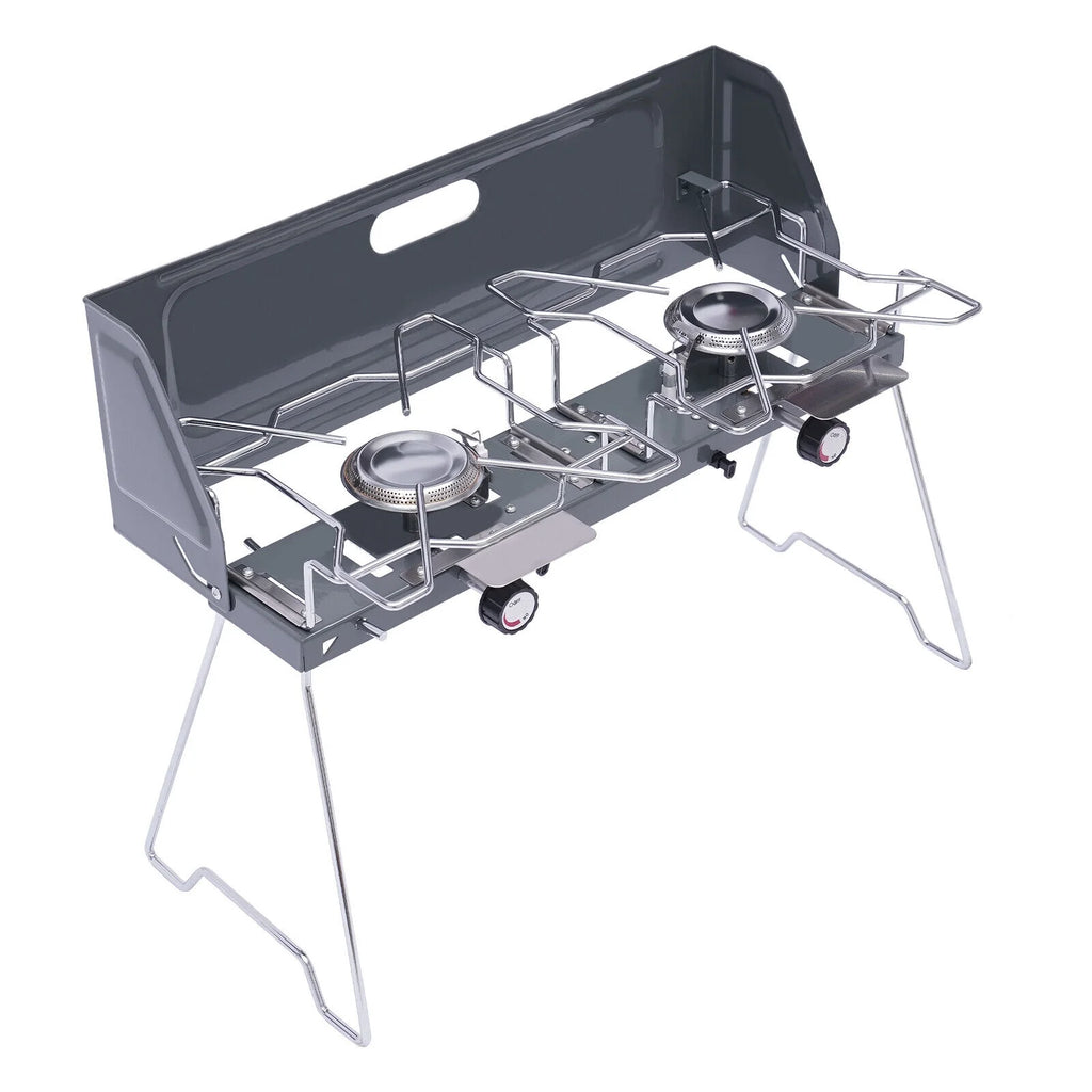 14inch 2 Burner Butane Gas Camping Stove Cooktop S6125
