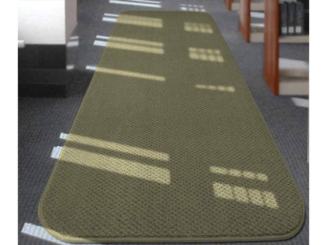 Skid-Resistant Carpet Runner, Olive Green, 18 ft. x 27 in. G1052