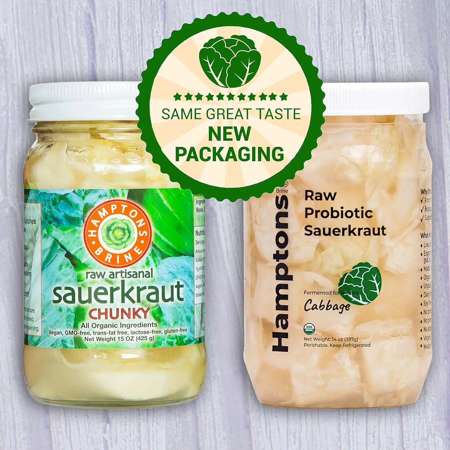 16 Oz Pack of 4 Organic Unpasteurized Sauerkraut H930