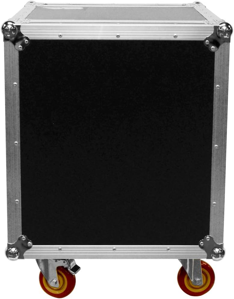 Heavy Duty 12 Space ATA Rack Case with 4 Inch Casters P454109