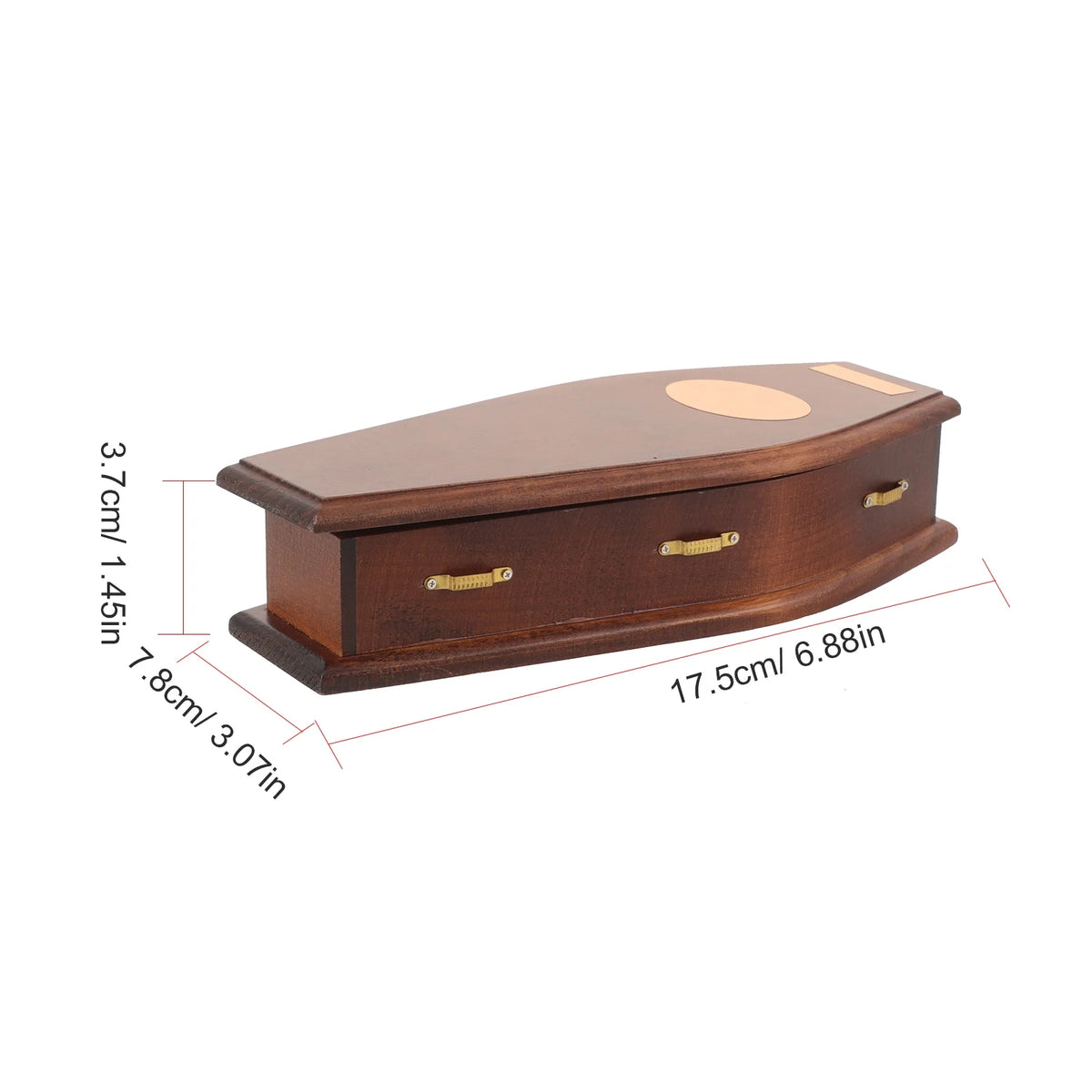 Mini Coffin Wood Doll House Furniture S1226