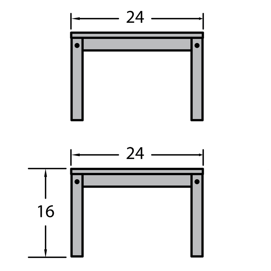 Blue Marine-Grade Synthetic Wood Side Table Z1798