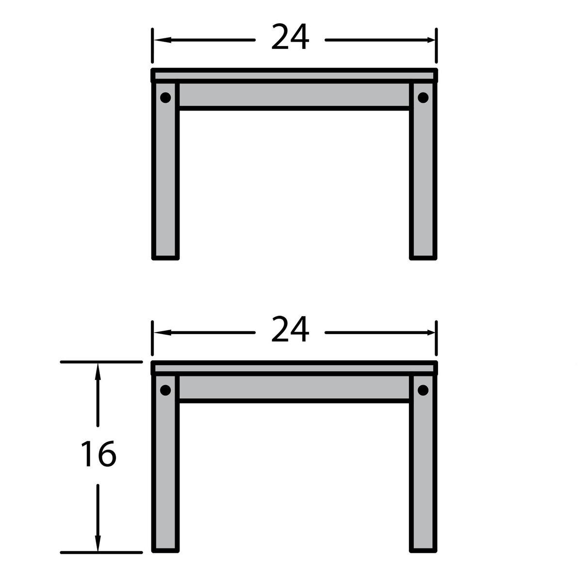 Blue Marine-Grade Synthetic Wood Side Table Z1798
