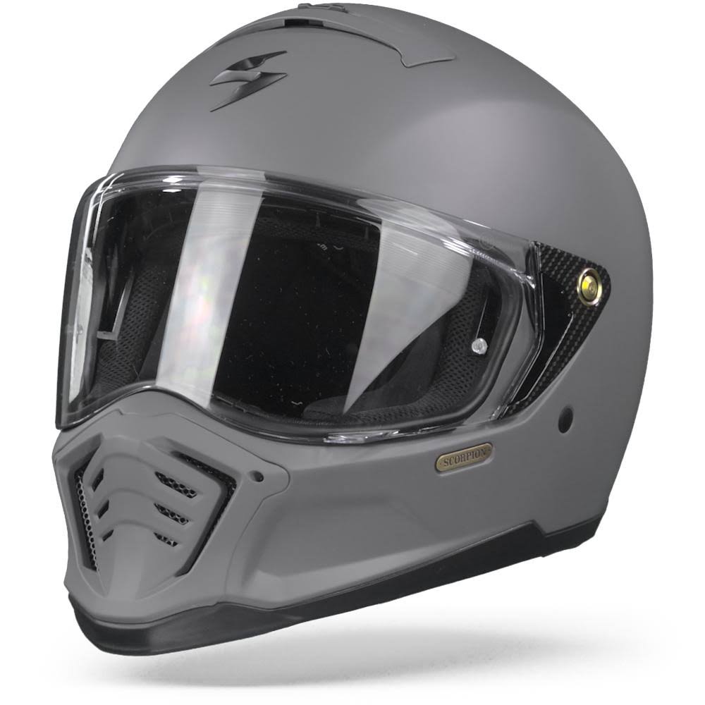 Matt Cement Grey XL Motorcycle Helmet V3473