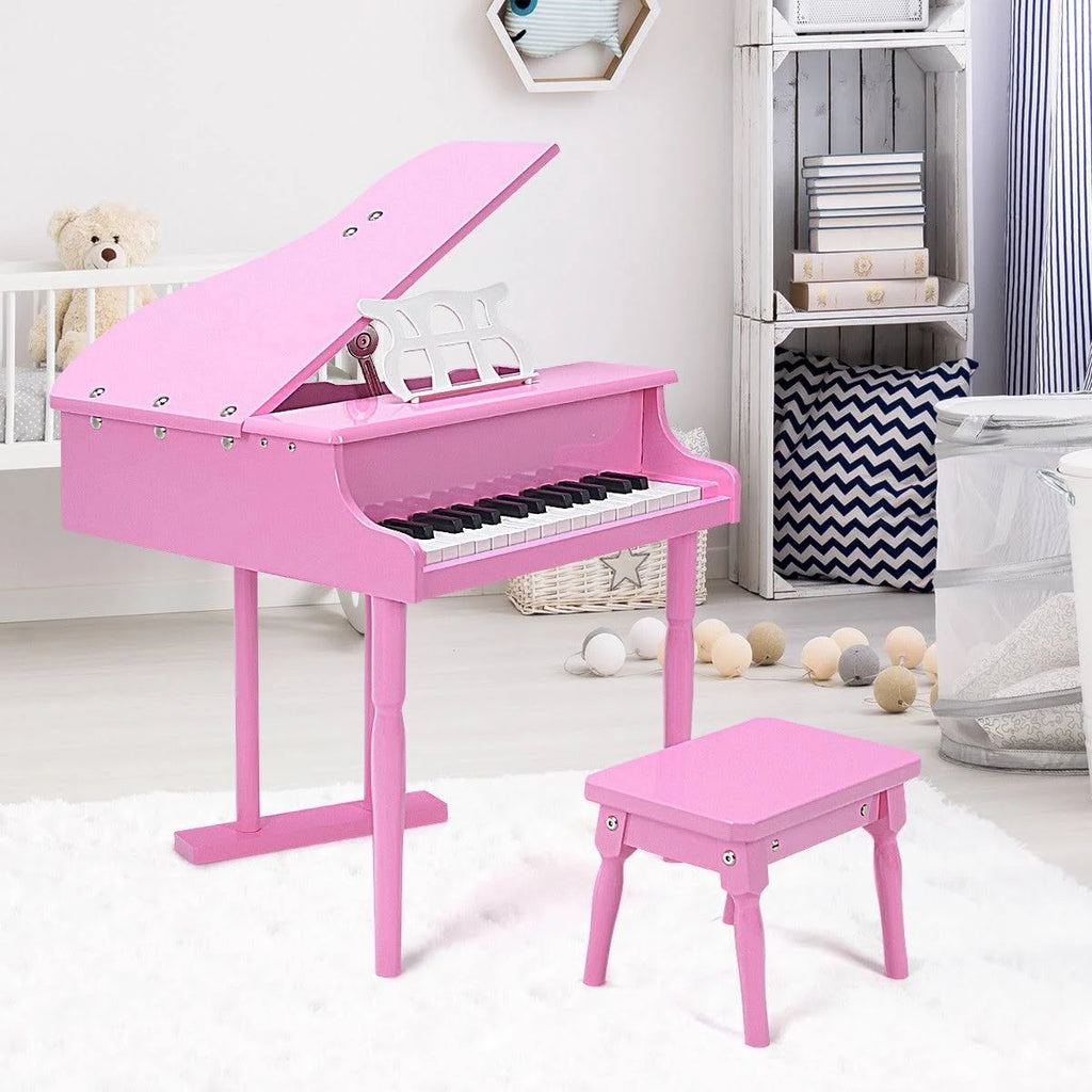 Pink Children Grand Piano with Bench Q95348