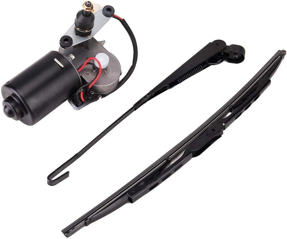 12V Electric Motor UTV Windshield Wiper Kit with Washer Pump Pack of 2 V43988