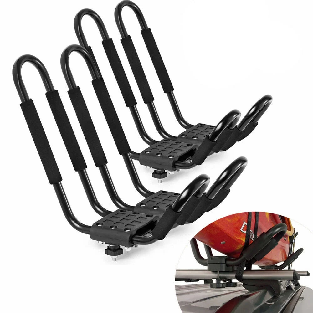 2 Pair Canoe Boat Kayak Roof Rack Carrier J Cross Bar T67204