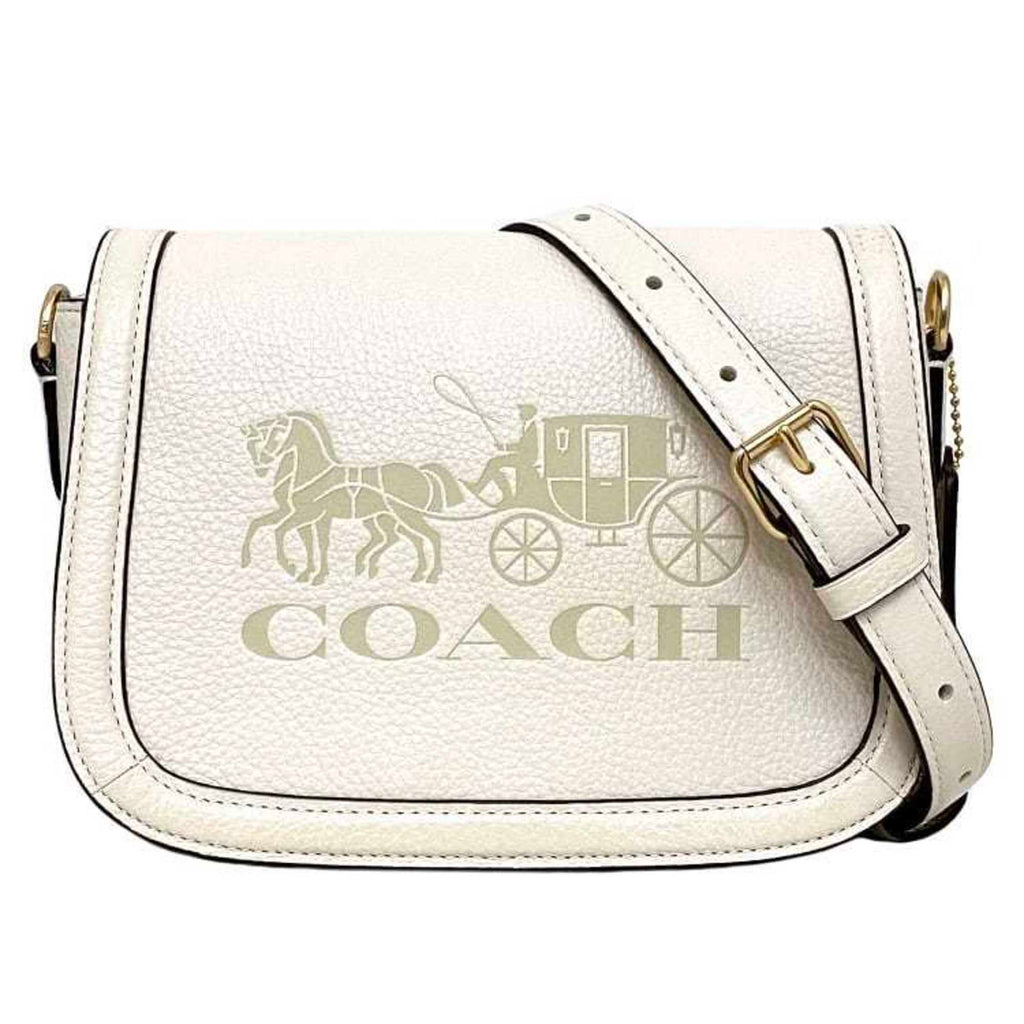 White Leather Shoulder Bag I257392