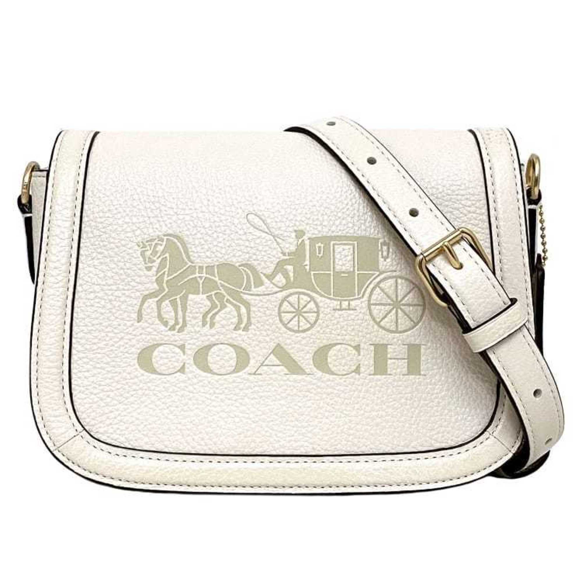 White Leather Shoulder Bag I257392