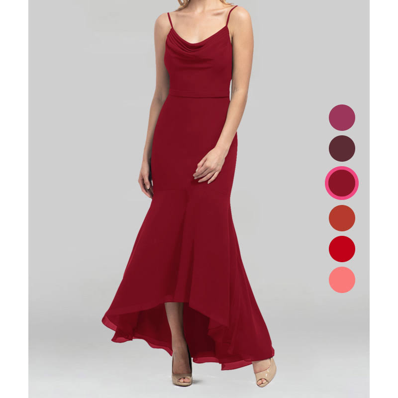Burgundy Chiffon Bridesmaid Dresses I979232