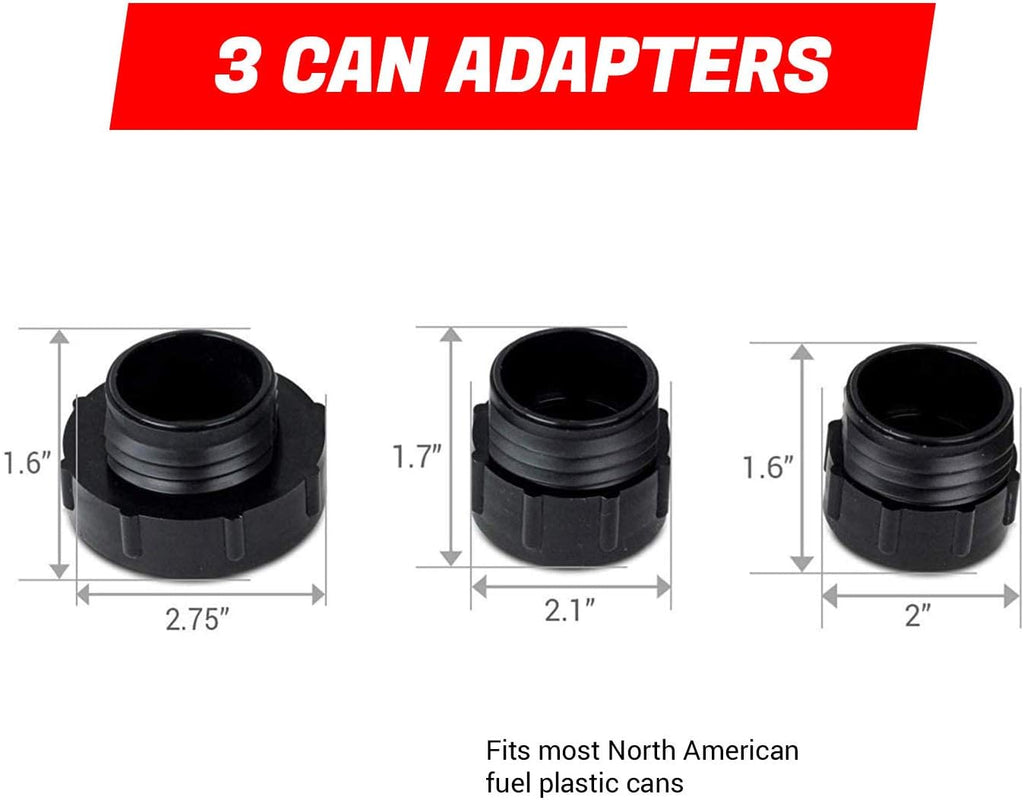 4-AA Battery Powered Fuel Transfer Pump with Flexible Intake Hose and No-Spill Auto-Stop Nozzle, Pack of 2 Q69106