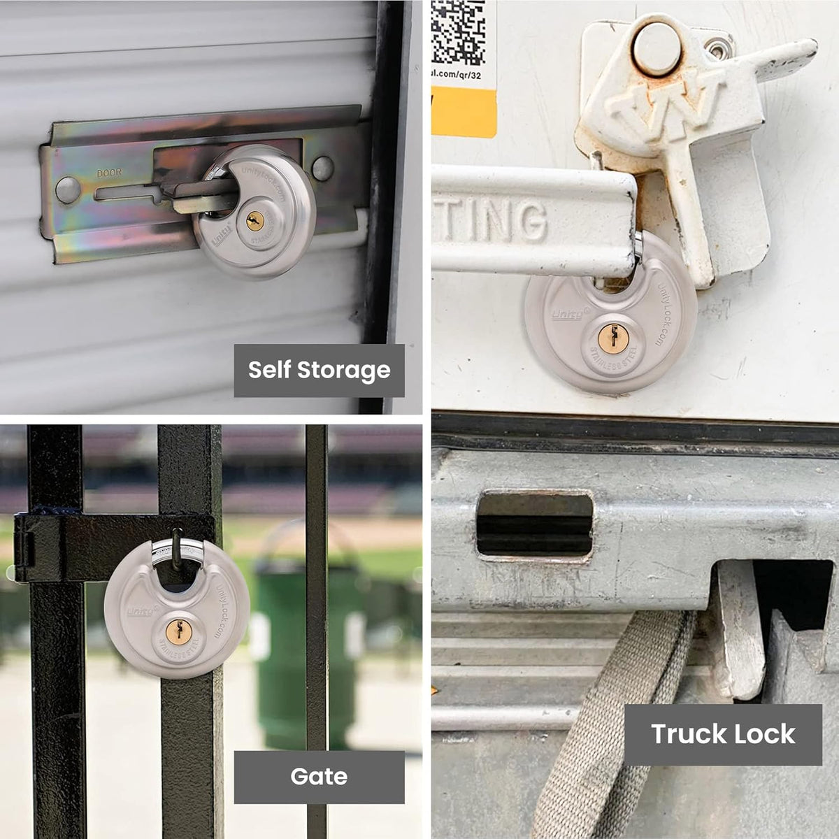 Stainless Steel Disc Padlock, Same Key Open, 2-3/4"(70mm) (50) U37393