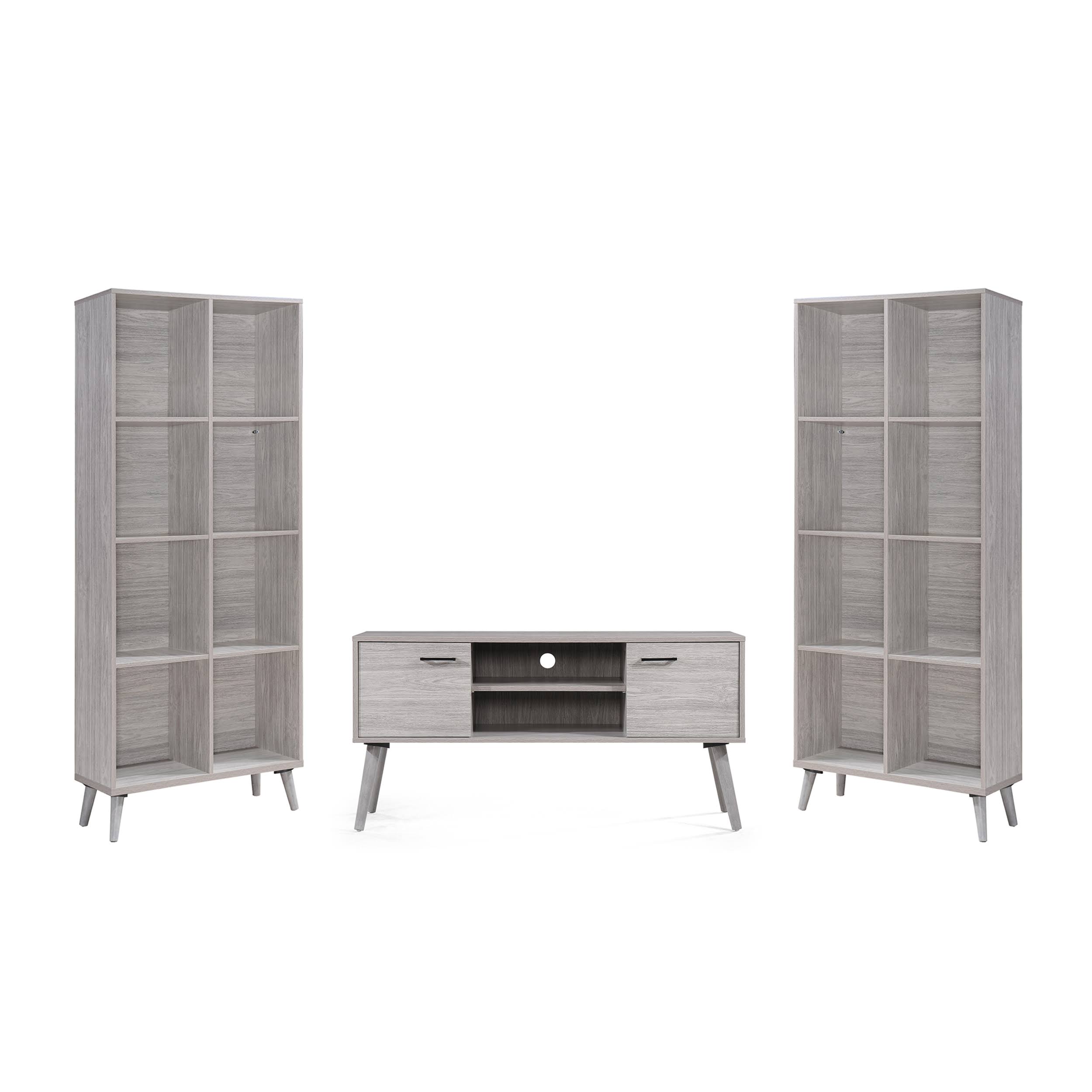 Mid Century Modern 2 Bookcases TV Stand K78454