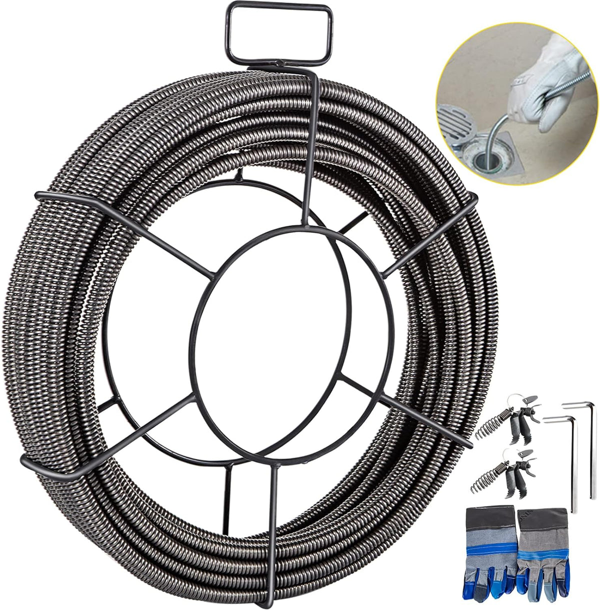 75 Feet x 1/2 Inch Solid Core Drain Cleaning Cable T63351