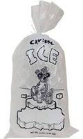 1000 Pack Crystal Ice Printed Drawstring Ice Bags 11x22 x 22x22 / 1.5 Mil / 10 lbs G96024