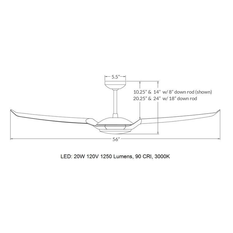 IC/Air3 56x22 Ceiling Fan B345