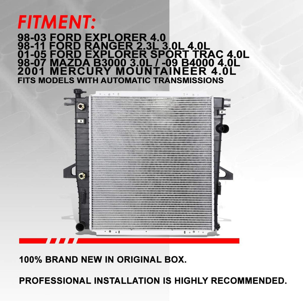 1-Row Cooling Radiator Aluminum Core R3977