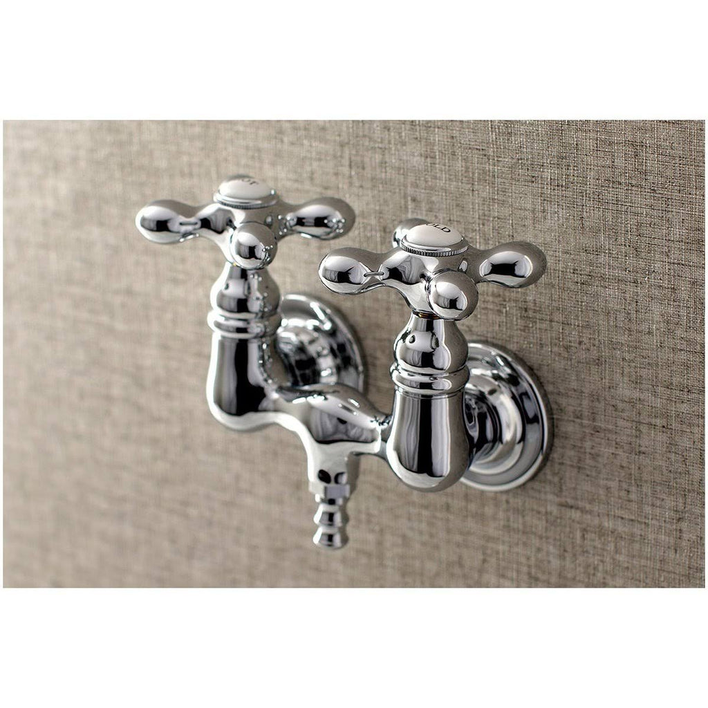 Polished Chrome Wall Mount Clawfoot Tub Faucet E418