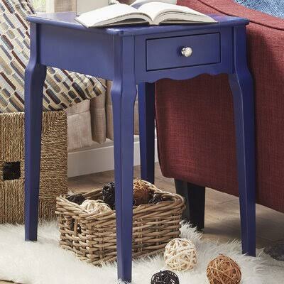 Twilight Blue End Table with Storage H317