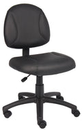 Black Leather Task Chair E73207