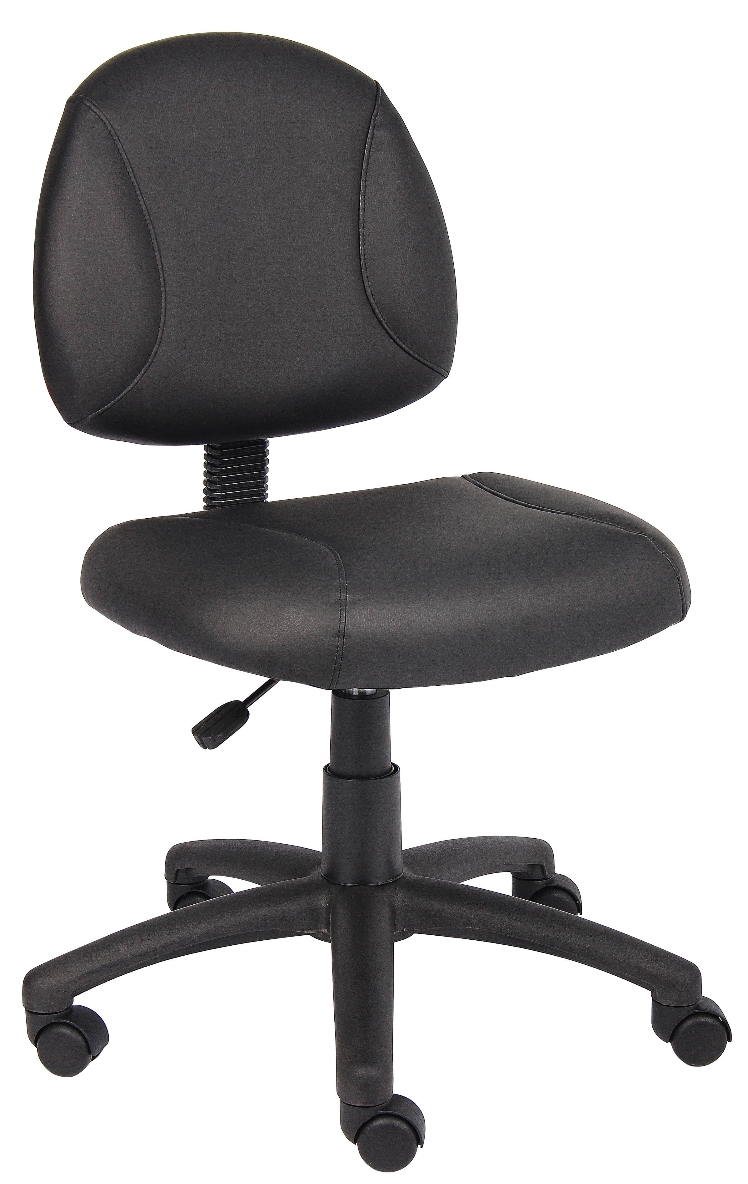 Black Leather Task Chair E73207