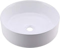 White Ceramic Round Vessel Sink O9366