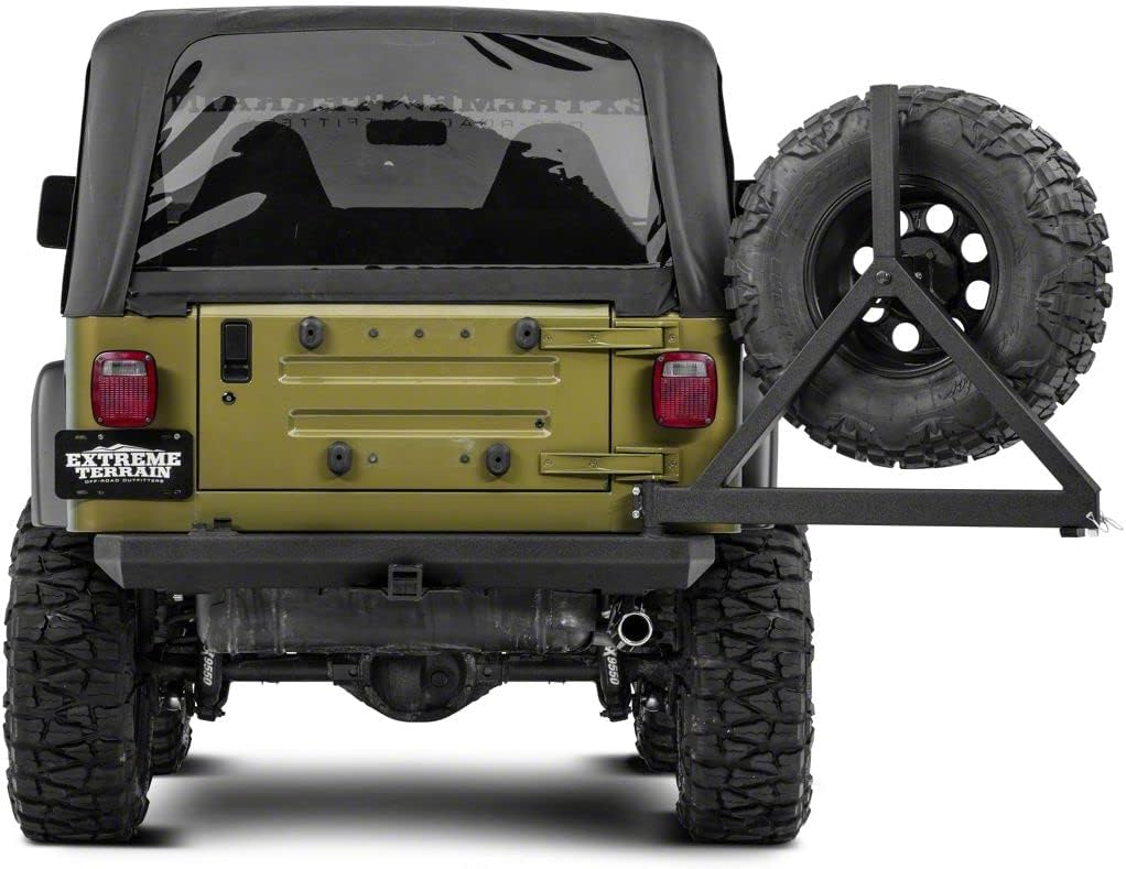 Textured Black Rear Bumper with Tire Carrier A915
