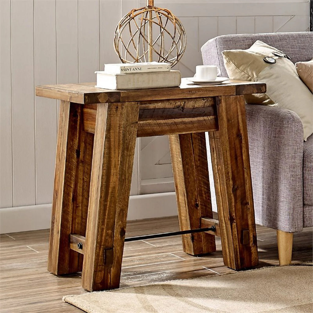 Industrial Wood End Table O53240