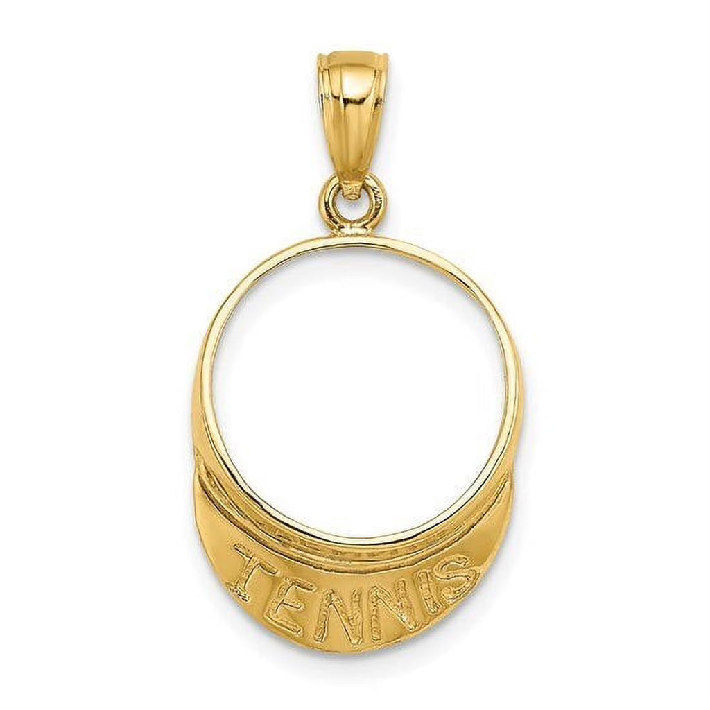 14k Yellow Gold Tennis Visor Pendant S55172