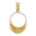 14k Yellow Gold Tennis Visor Pendant S55172