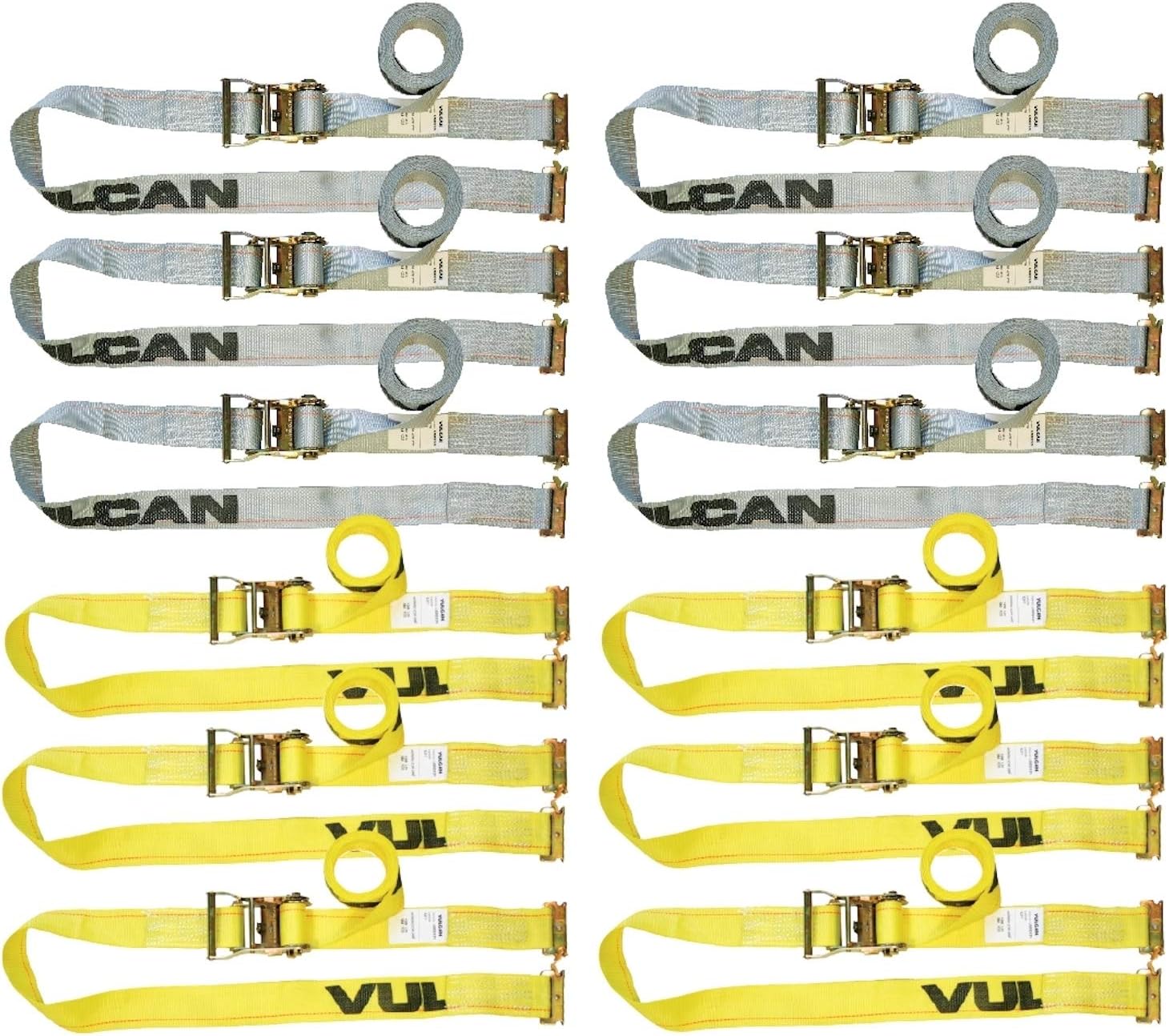 12 Piece Ratchet Style E Track Strap Combo Pack S363