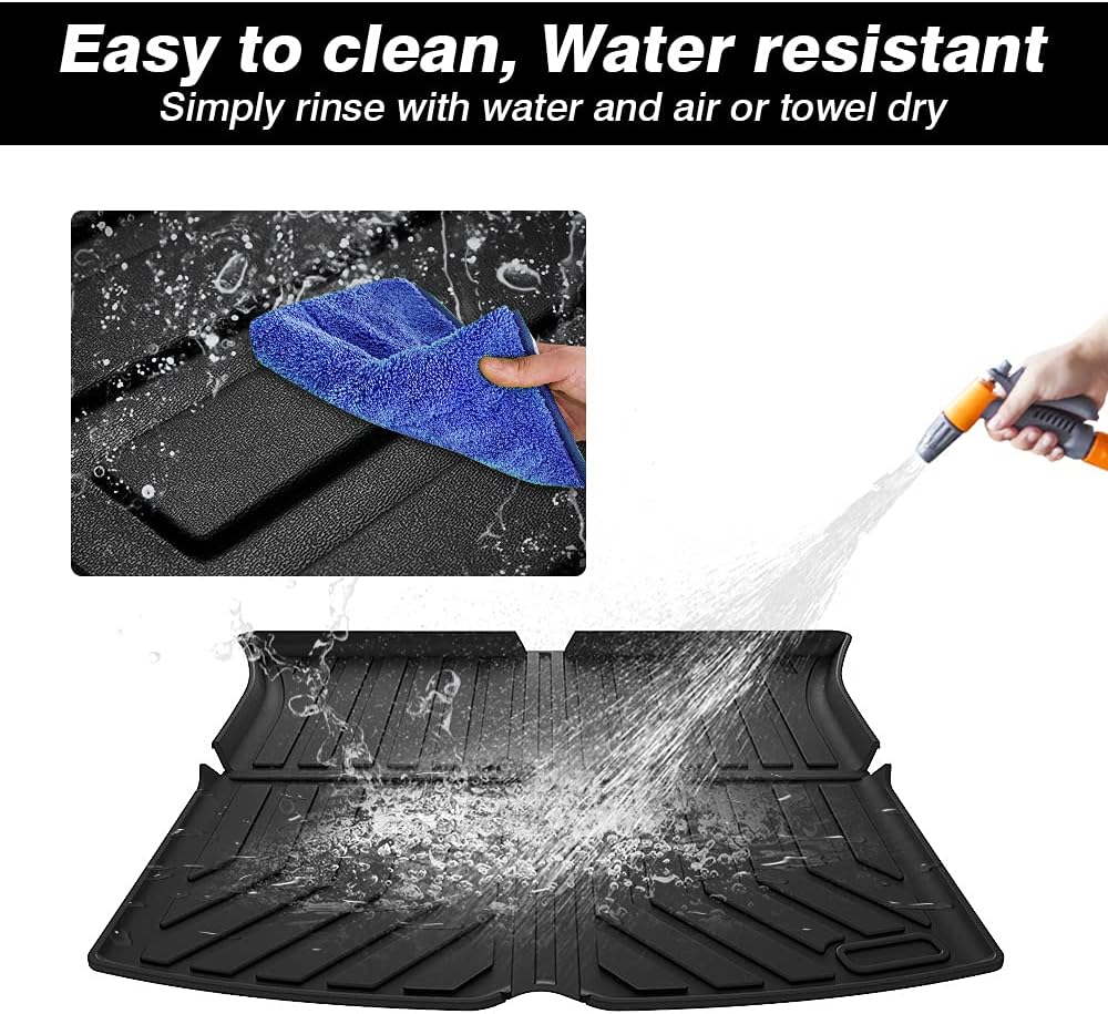 Custom Fit Car Cargo Mat for Tesla Model Y All Weather Cargo Liner Rear Trunk Liner Non-Slip TPO H2916