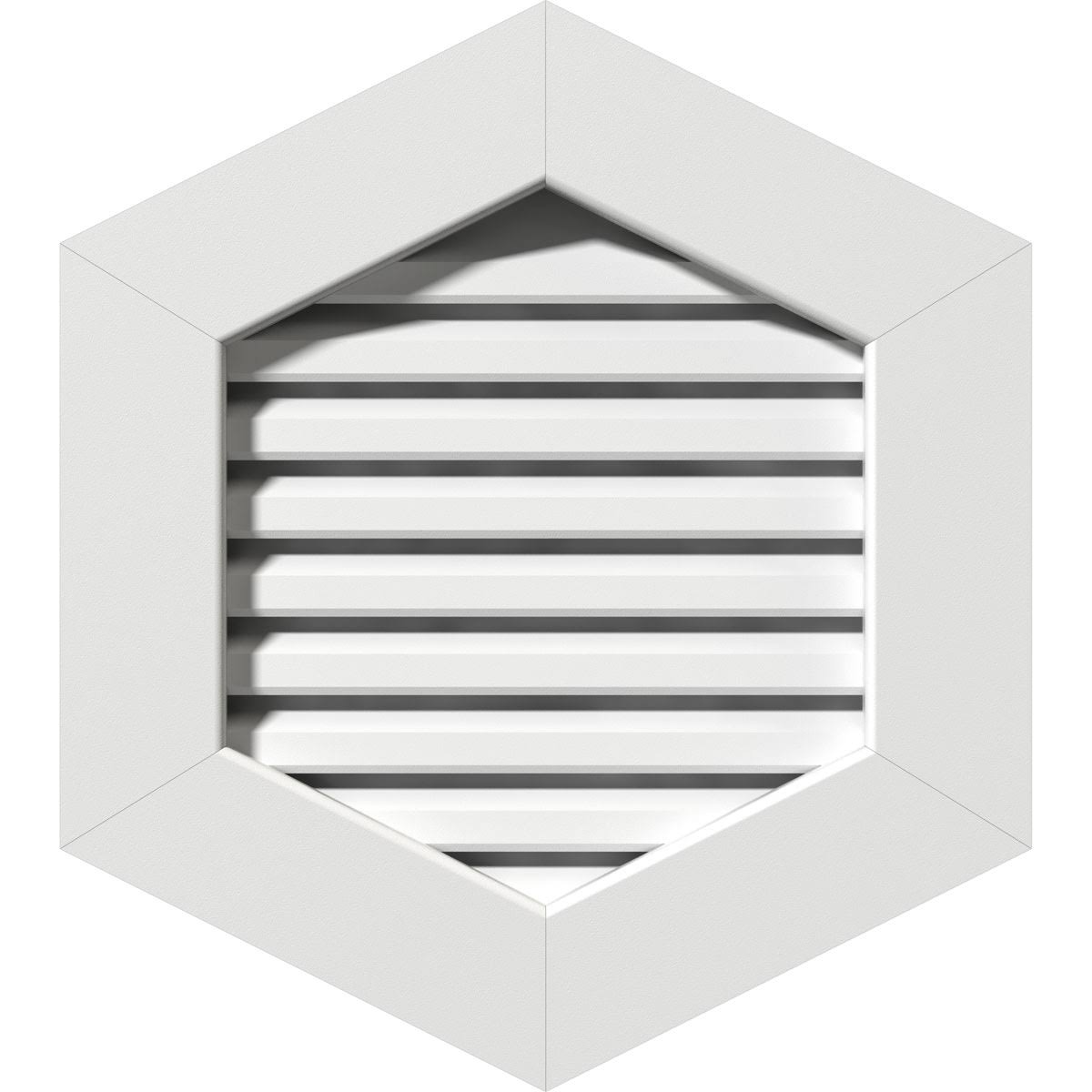 24 inchw x 22 inchh Vertical Peaked Gable Vent with 1 inch PVC Gable Vent L976
