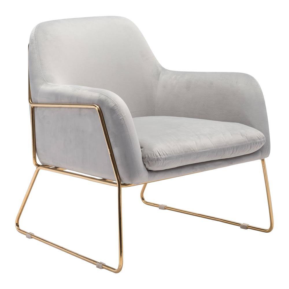 Gray Velvet Arm Chair O526357