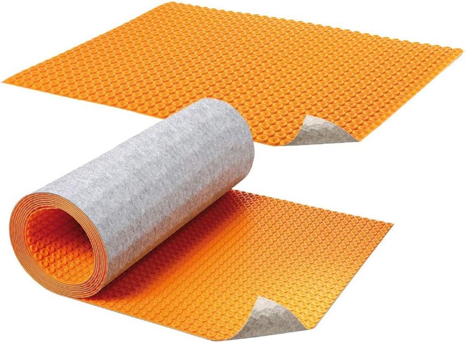 53 Square Feet Floor Heating Kit with Thermostat and Membrane F41132