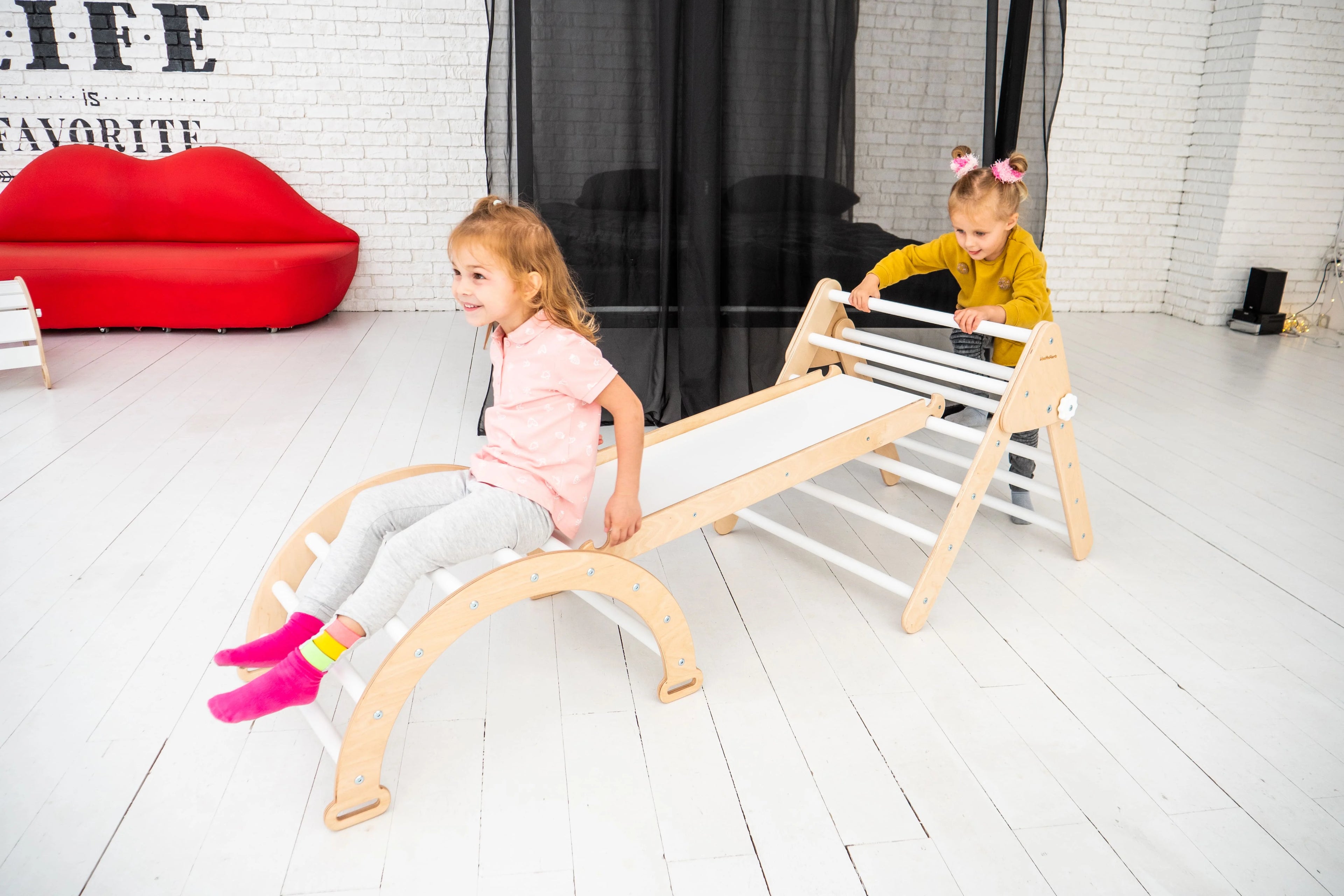 Montessori Climbing Set Wooden Toy Baby Gym M802