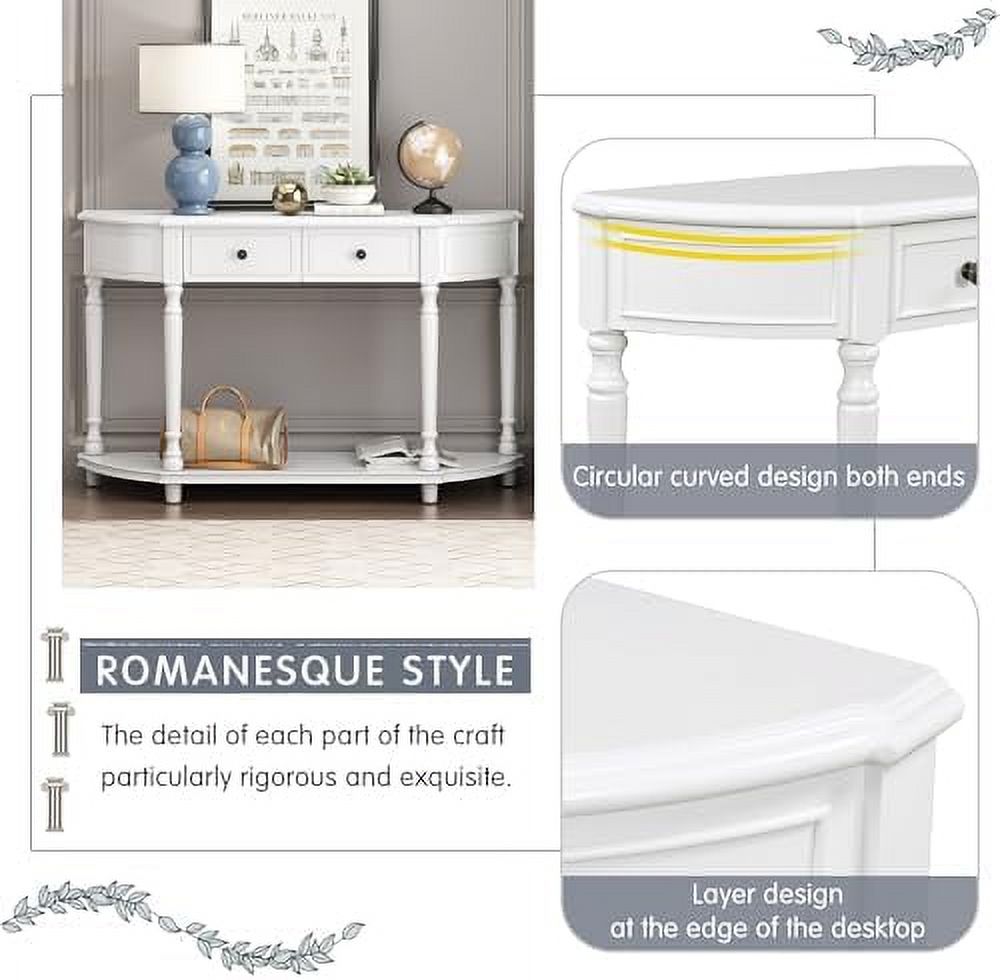 Navy Blue 3 Drawer Wood Console Table X998206