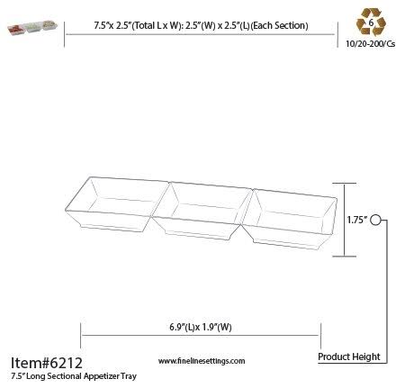7.5x22 White Plastic Disposable Trays G89973