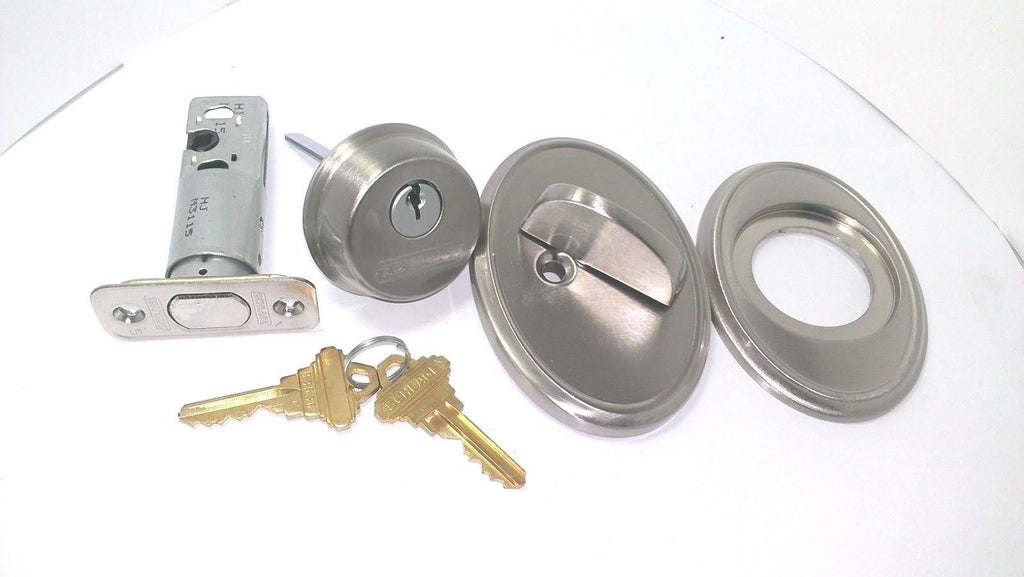 Single Cylinder Deadbolt with Satin Nickel Trim T85082