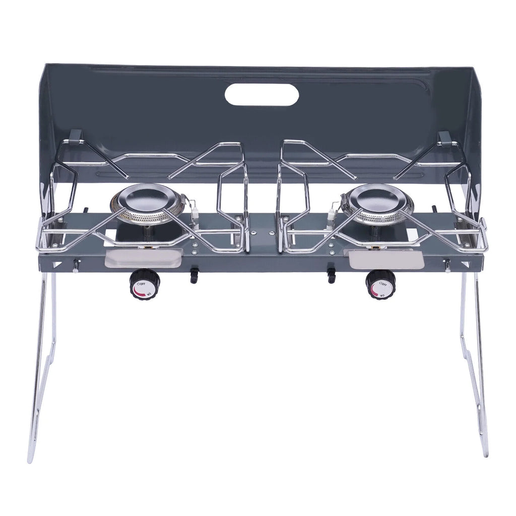 14inch 2 Burner Butane Gas Camping Stove Cooktop S6125