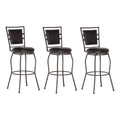 Dark Brown Set of 3 Stools B72537