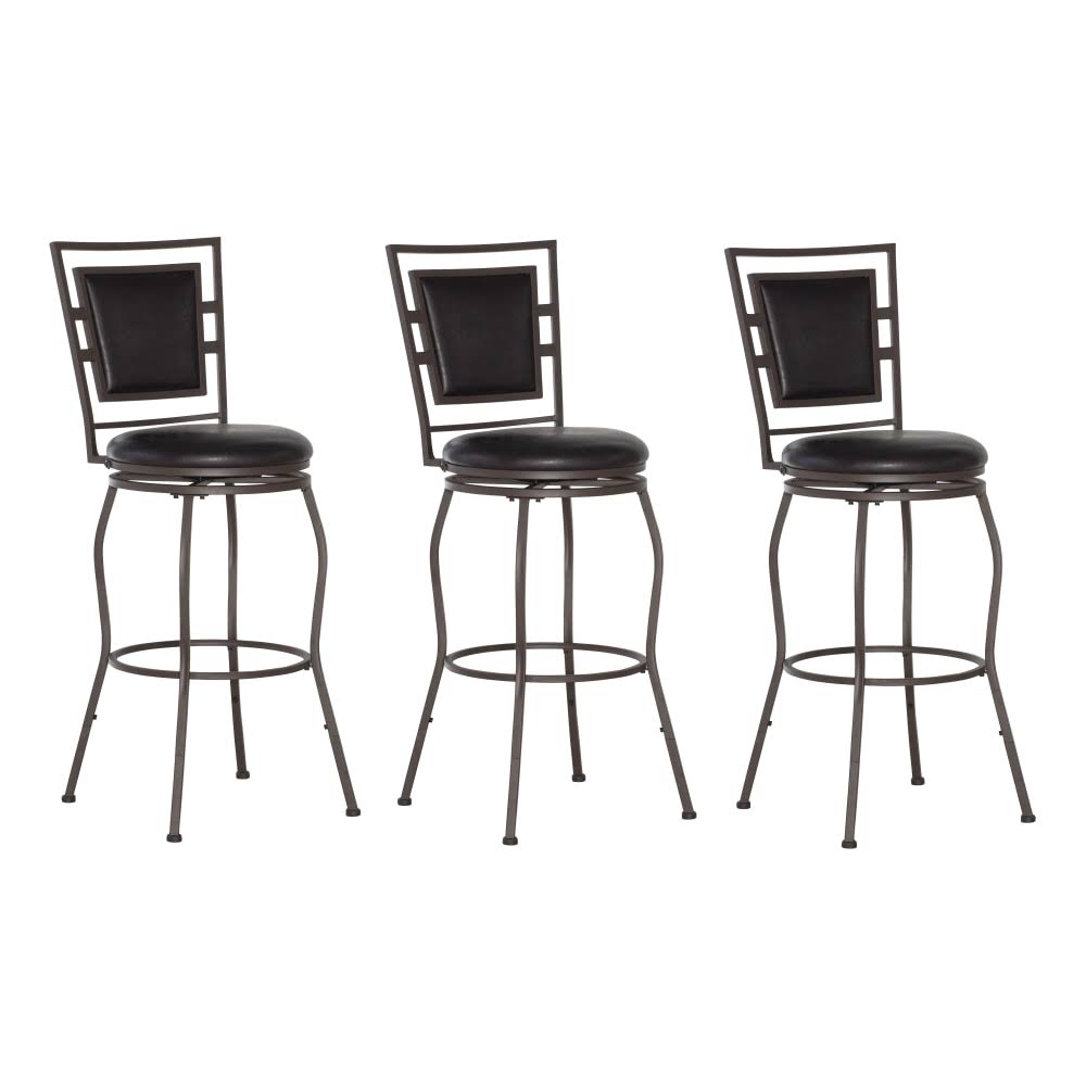 Dark Brown Set of 3 Stools B72537
