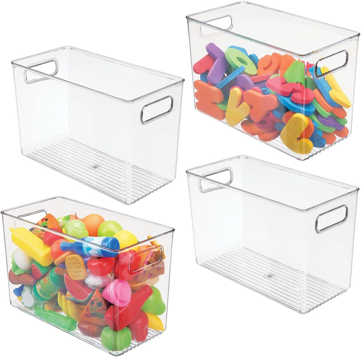 White 4 Pack Plastic Storage Organizer Bin R41345