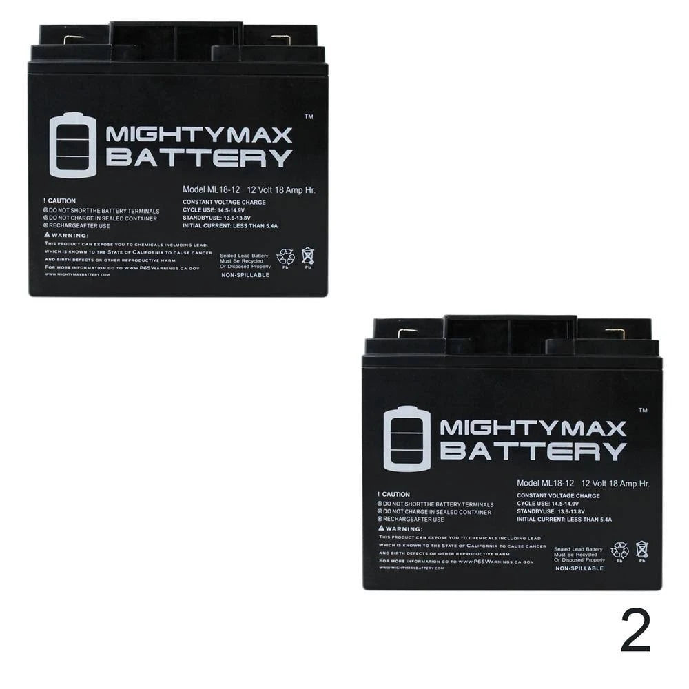 12-Volt 18 Ah SLA AGM F2 Terminal Replacement Battery (2-Pack) L842