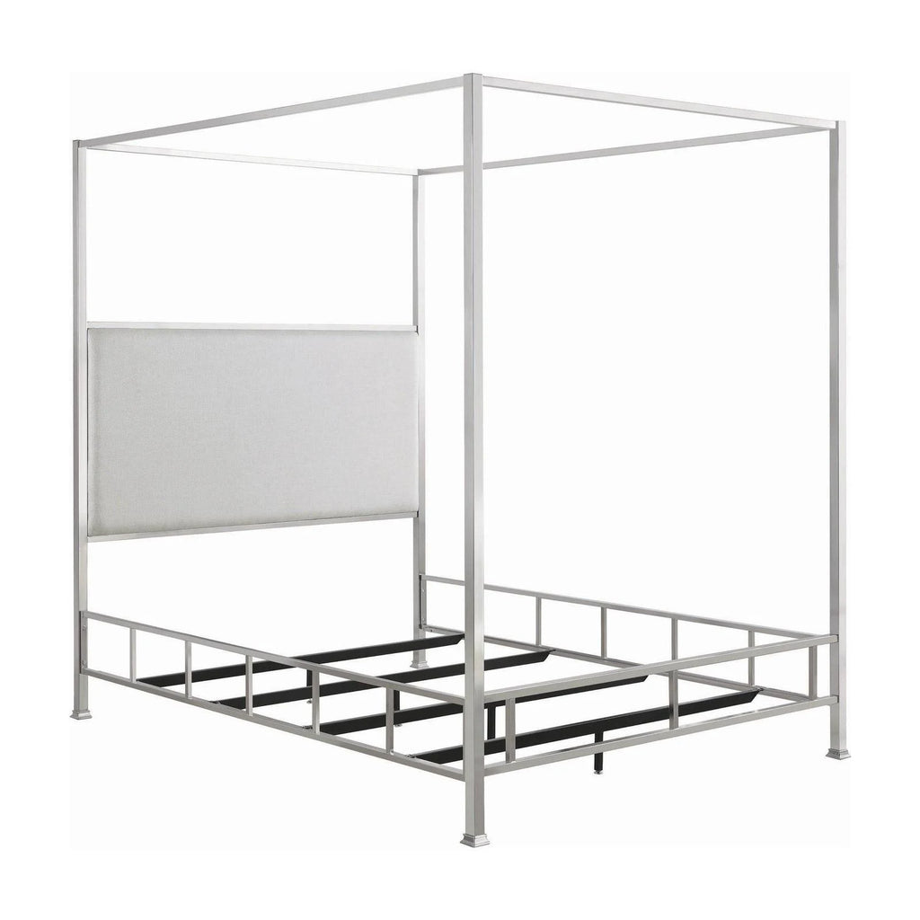 Ivory Full Canopy Bed F9817